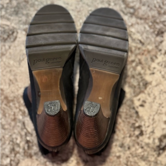 Paul Green Women's Black Brown Heeled Ankle Boots Size 3 UK / 5.5 US - Picture 6 of 12